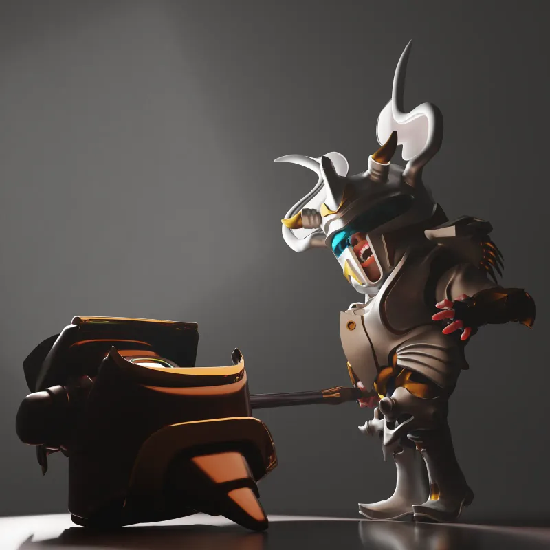 Chibi knight character